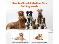 Bañera de Aseo, SucceBuy Bañera Plegable para Mascotas Pequeñas, Gris