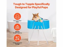 Online Bañera de Aseo, SucceBuy Bañera Plegable para Perro Claro para Pequeños Animales Azul