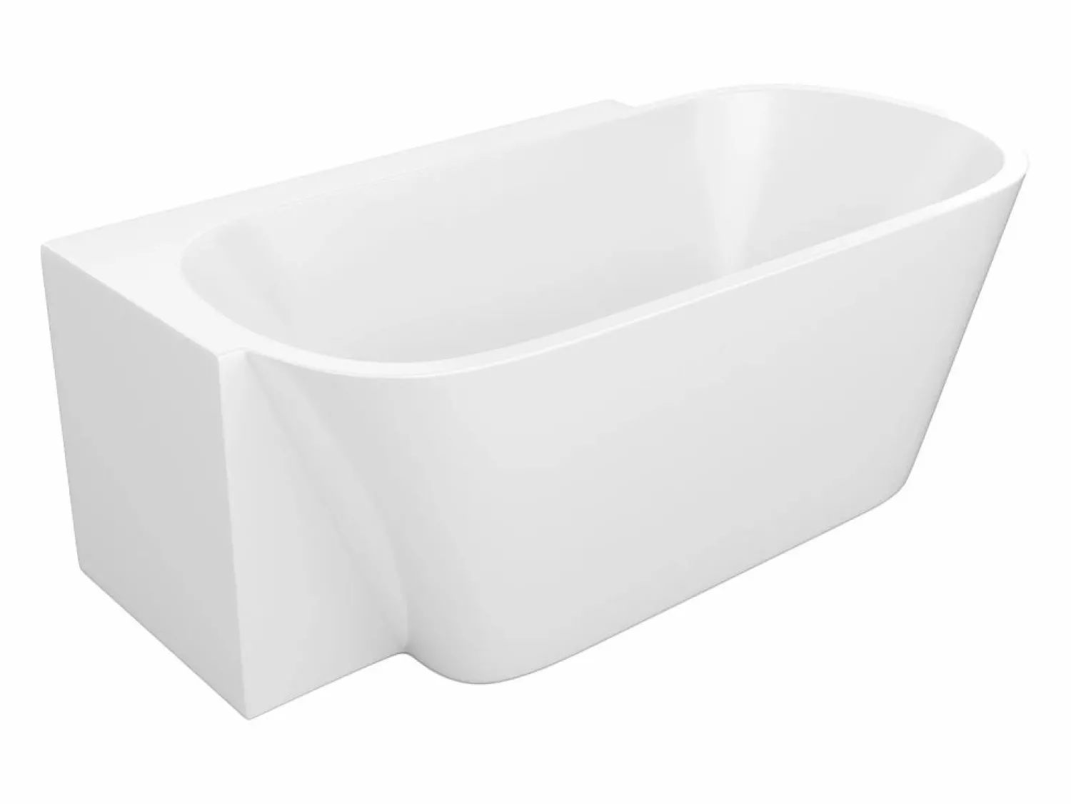 Discount Bañera de esquina blanca - 225 L - acrílico - 160 x 78 x 58 cm - esquina izquierda - RIVASO Bañera Rinconera
