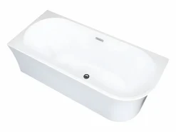 Hot Bañera de esquina izquierda - 228 L - 170 x 75 x 59 cm - Blanca - Acrílico - PONTICOLA Bañera Rinconera
