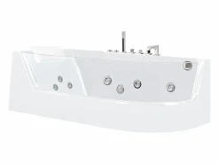 New Shower & Design Bañera de hidromasaje 1 plaza 263L ángulo izquierdo ARIA Blanco