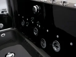 Hot Bañera de hidromasaje acristalada con leds negra DYONA Bañera De Hidromasaje