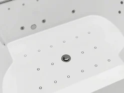 Online Shower & Design Bañera de hidromasaje blanca - 2 plazas - 450 L - 185 x 120 x 65 cm - DEFORIA Blanco