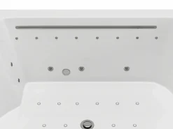 Online Shower & Design Bañera de hidromasaje blanca - 2 plazas - 450 L - 185 x 120 x 65 cm - DEFORIA Blanco