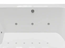 Online Shower & Design Bañera de hidromasaje blanca - 2 plazas - 450 L - 185 x 120 x 65 cm - DEFORIA Blanco