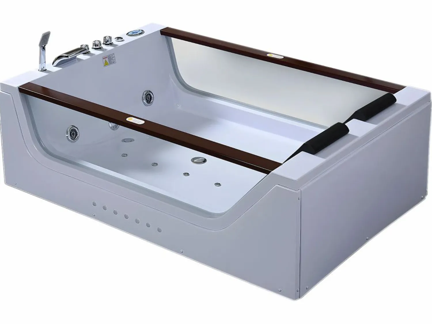 Clearance ELITESHOPPING Bañera de hidromasaje blanca para 2 personas 180 X 120 cm 18 jets - Pearl Blanco