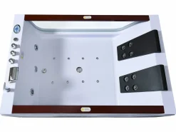 Clearance ELITESHOPPING Bañera de hidromasaje blanca para 2 personas 180 X 120 cm 18 jets - Pearl Blanco