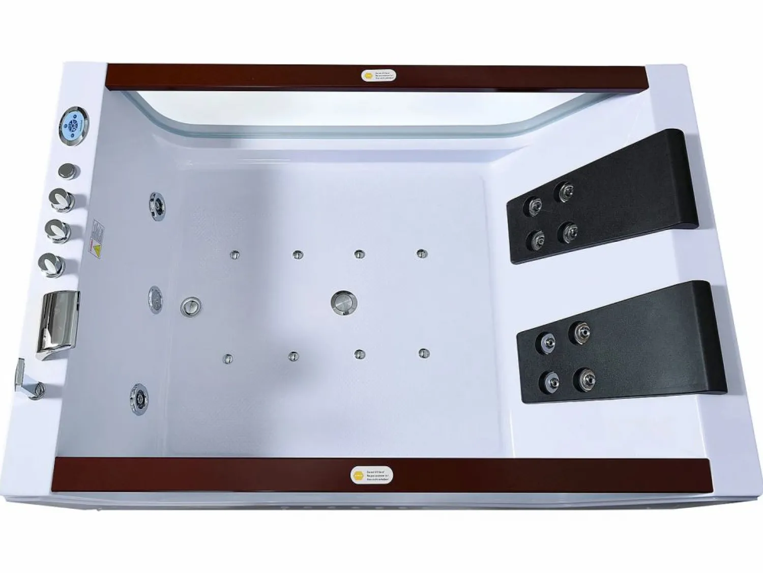 Clearance ELITESHOPPING Bañera de hidromasaje blanca para 2 personas 180 X 120 cm 18 jets - Pearl Blanco