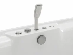 Shower & Design Bañera de hidromasaje blanca - 2 plazas - 390 L - 180 x 120 x 60 cm - VOLUTA