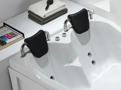 Outlet Shower & Design Bañera de hidromasaje blanca - 2 plazas - 385 L - 181 x 121 x 65 cm - Ángulo izquierdo - RAFINA Blanco