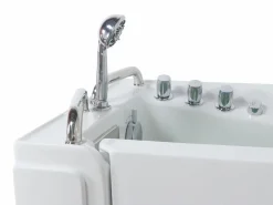 Bañera de hidromasaje con puerta - 1 plaza - 355L - 134,5 x 67,3 x 106 cm - BURAM Bañera De Hidromasaje