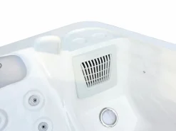 Outlet Bañera de hidromasaje de 2 plazas perlado con cubierta, 18 jets, Ancho 210 x Prof. 110 x Alt. 74 cm, motor BALBOA, TAHITI Bañera De Hidromasaje De Exterior