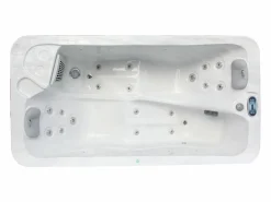 Outlet Bañera de hidromasaje de 2 plazas perlado con cubierta, 18 jets, Ancho 210 x Prof. 110 x Alt. 74 cm, motor BALBOA, TAHITI Bañera De Hidromasaje De Exterior