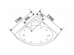 Sale ELITESHOPPING Bañera de hidromasaje negra 150 X 150 cm Cromoterapia 14 jets - Verbena Negro