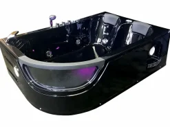 ELITESHOPPING Bañera de hidromasaje negra 120 x 180 cm 2 personas 8 jets - Bluebell