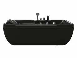 Clearance Bañera de hidromasaje negra ángulo derecho, 1 plaza, 150 x 75 x 54,5 cm, 750W, GAVINO Bañera De Hidromasaje|Bañera Rinconera