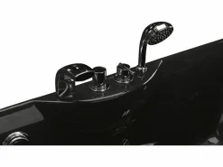 Clearance Bañera de hidromasaje negra ángulo derecho, 1 plaza, 150 x 75 x 54,5 cm, 750W, GAVINO Bañera De Hidromasaje|Bañera Rinconera