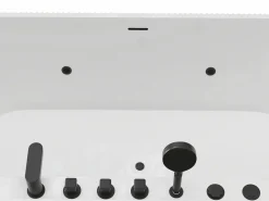 Sale Shower & Design Bañera de hidromasaje rayada blanca - 265 L - 170 x 80 x 58 cm - SIZORA Blanco