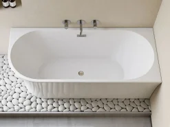 Shower & Design Bañera de ángulo derecho - 201 L - 150 x 75 x 59 cm - - Acrílico - PONTICOLA Blanco