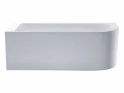 Sale Bañera esquinera ovalado blanca en acrílico, 201L, 150 x 75 x 58 cm, ángulo izquierdo, ANIKA Bañera Rinconera