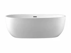 Outlet Bañera exenta acrílica ovalada blanca, 238L, 170 x 80 x 58 cm, NICA Bañera Exenta