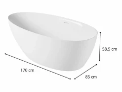 Bañera exenta BAÏA de acrílico de 170 cm Bañera Exenta