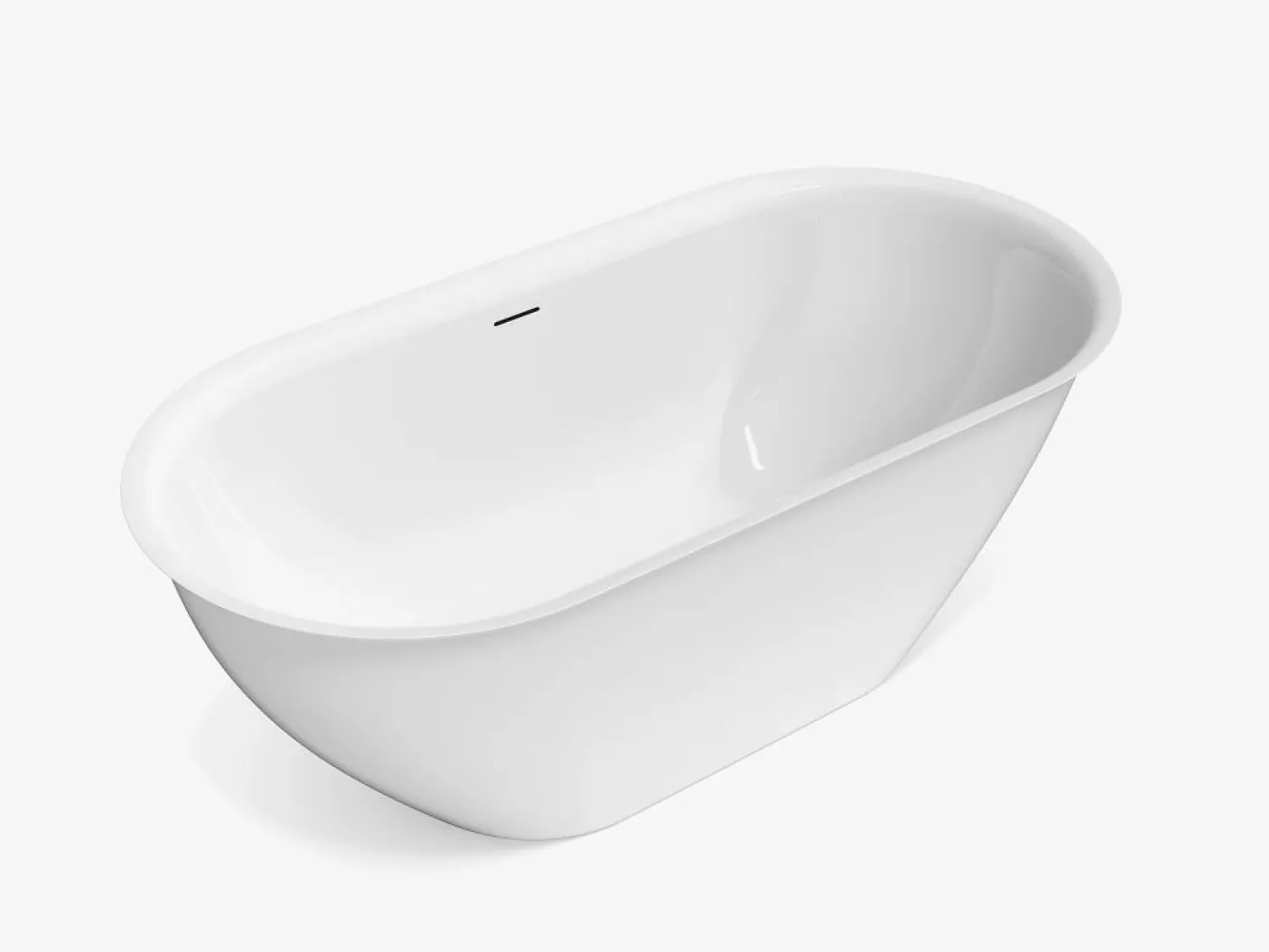 Outlet Bañera exenta blanca - 197 L - Acrílico - 160 x 80 x 58 cm - SORTINO Bañera Exenta