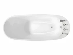 Shower & Design Bañera exenta blanca - 1 plaza - 181 L - Ancho 150 x Prof. 75 x Alt. 70 cm - NATALIA