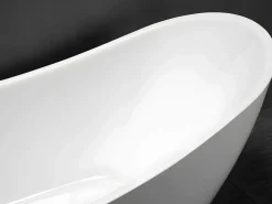 Shower & Design Bañera exenta blanca - 1 plaza - 181 L - Ancho 150 x Prof. 75 x Alt. 70 cm - NATALIA