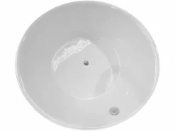 Discount Bañera exenta blanca diámetro 134 X 60 cm + Grifo columna - Mercy Bañera Exenta