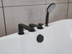 Sale Shower & Design Bañera exenta blanca 195L STEPONA - 150 x 75 x 58 cm Blanco