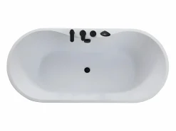 Sale Shower & Design Bañera exenta blanca 195L STEPONA - 150 x 75 x 58 cm Blanco
