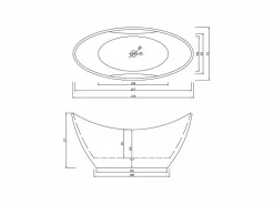 ELITESHOPPING Bañera exenta blanca moderna 172 X 72 cm - Joy
