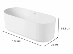 Online Bañera exenta de acrílico NAÏA de 170 cm Bañera Exenta