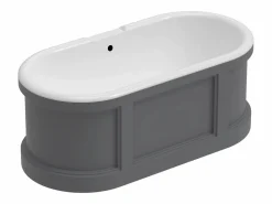Clearance Bañera exenta estilo rústico chic, color mate, 161L, 152 x 74 x 60 cm, CAVASO Bañera Exenta
