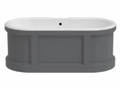 Clearance Bañera exenta estilo rústico chic, color mate, 161L, 152 x 74 x 60 cm, CAVASO Bañera Exenta
