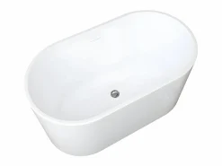 Shower & Design Bañera exenta ovalada - 180 L - 130 x 71 x 58 cm - - Acrílico - APOGON