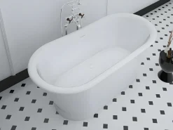 New Bañera exenta ovalada - estilo retro - 180 L - 150 x 74 x 63 cm - - Acrílico - PELMATO Bañera Exenta