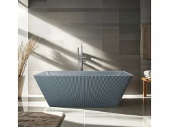 New Bañera exenta rectangular de 170x75 cm gris mate Arkoi Moon Multicolor