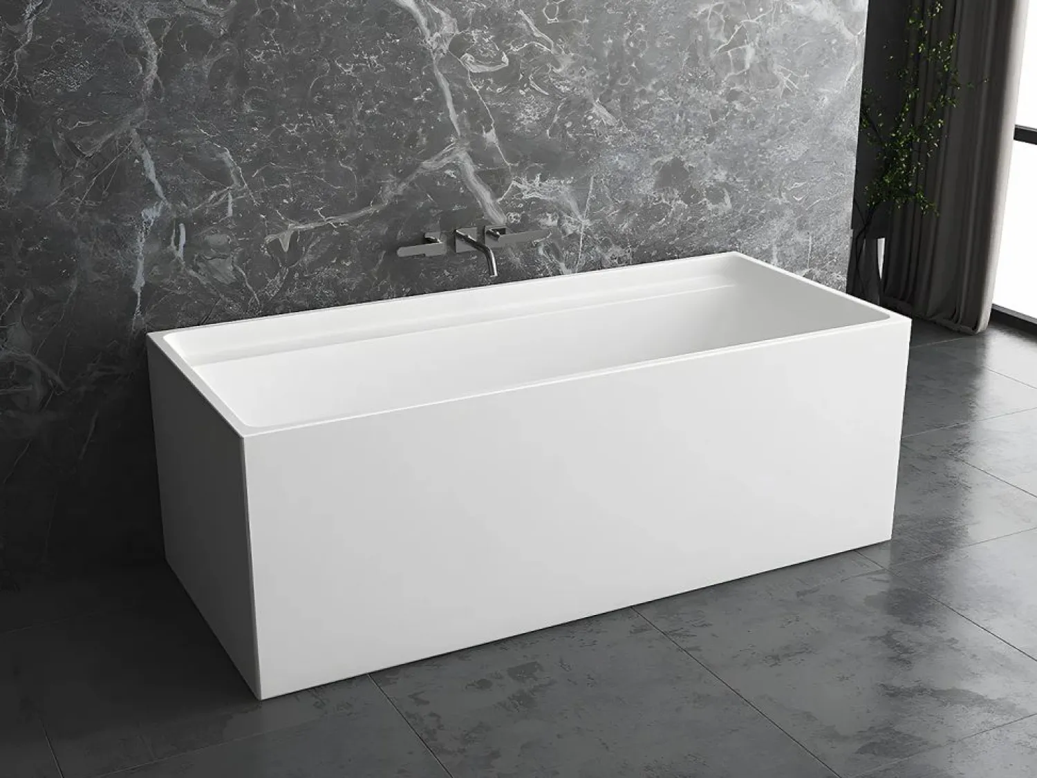Shower & Design Bañera exenta rectangular - 232 L - 150 x 75 x 60 cm - - Acrílico - ASPIUS