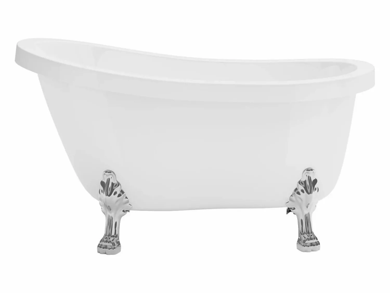 Discount Bañera exenta retro - 200 L - 145*74*77 cm - y patas plateadas - NISOS Bañera Con Patas