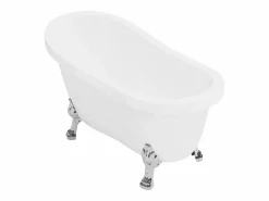 Discount Bañera exenta retro - 200 L - 145*74*77 cm - y patas plateadas - NISOS Bañera Con Patas