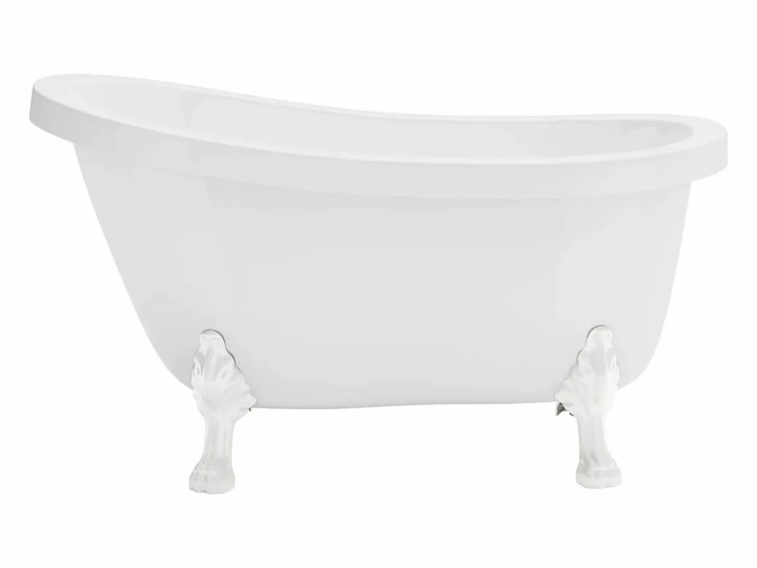 Outlet Bañera exenta retro - 200 L - 145 x 4 x 77 cm - y patas blancas - NISOS Bañera Con Patas