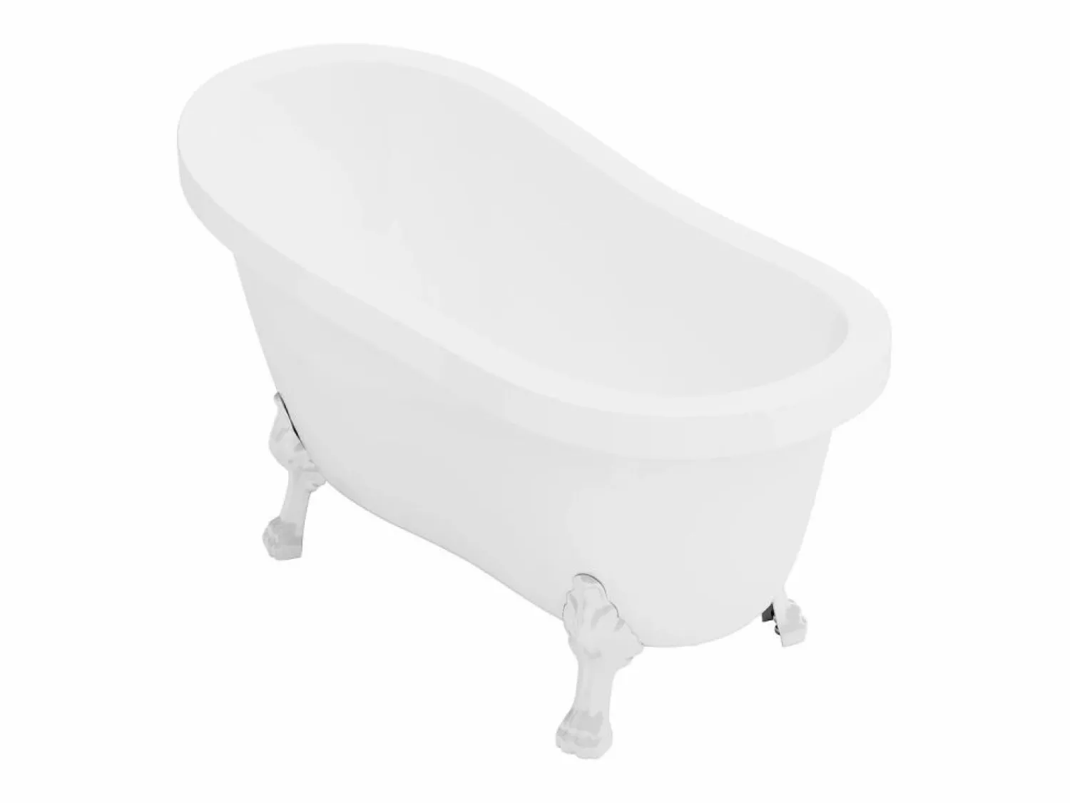 Outlet Bañera exenta retro - 200 L - 145 x 4 x 77 cm - y patas blancas - NISOS Bañera Con Patas