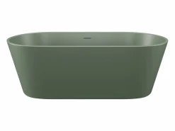 Discount Shower & Design Bañera extenta ovalada - 255 L - 159 x 74 x 56 cm - Verde mate - Acrílico - LUZECA Caqui