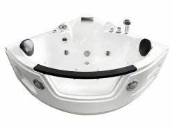 New ELITESHOPPING Bañera hidromasaje 150 X 150 cm Cromoterapia 12 jets - Mimosa Blanco