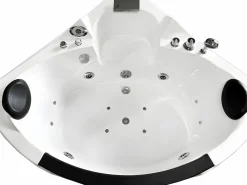 New ELITESHOPPING Bañera hidromasaje 150 X 150 cm Cromoterapia 12 jets - Mimosa Blanco