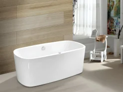 Outlet Shower & Design Bañera hidromasaje SIRGAO blanca 155L 150x75x56 cm Blanco
