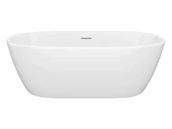 Clearance Bañera independiente blanca - 250 L - acrílico - 170 x 76 x 58 cm - YAMISA Bañera Exenta