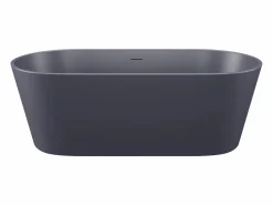 Best Bañera independiente ovalada - 255L - 159 x 74 x 56 cm - azul mate - Acrílico - LUZECA Bañera Exenta
